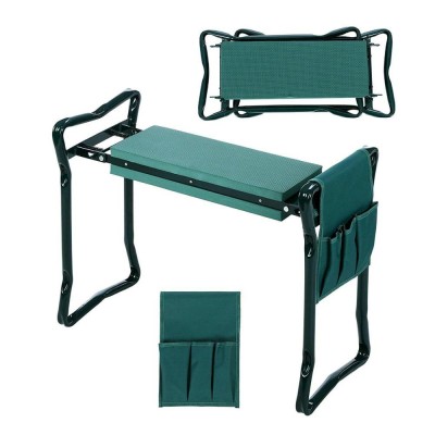 Hot Sale Folding Garden Kneeler And Eva Seat With 2 Tool Pouches