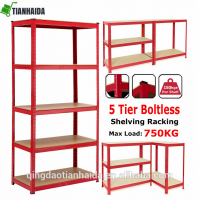 Red 5 Tier Heavy Duty Garage adjustable steel shelving storage racks shelves