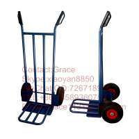 200 kg capacity heavy duty hand truck with 2 wheels metal hand trolley dolly warehouse handtruck move tool cart HT1893 HT1894