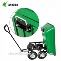 Heavy Duty Garden Cart with Tipping Barrow Trolley