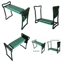 TI-062   2 in 1 Yard Work Bench Foldable Gardening Gardener Kneeling Stool Chair Folding Garden Kneeler Seat